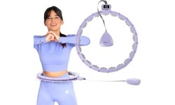 HHM14 HULA HOOP FIOLETOWY MAGNETYCZNY Z OBCIĄŻNIKIEM + LICZNIK HMS