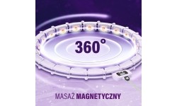 HHM14 HULA HOOP FIOLETOWY MAGNETYCZNY Z OBCIĄŻNIKIEM + LICZNIK HMS