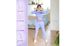 HHM14 HULA HOOP FIOLETOWY MAGNETYCZNY Z OBCIĄŻNIKIEM + LICZNIK HMS