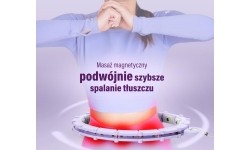 HHM14 HULA HOOP FIOLETOWY MAGNETYCZNY Z OBCIĄŻNIKIEM + LICZNIK HMS