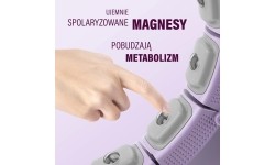 HHM14 HULA HOOP FIOLETOWY MAGNETYCZNY Z OBCIĄŻNIKIEM + LICZNIK HMS