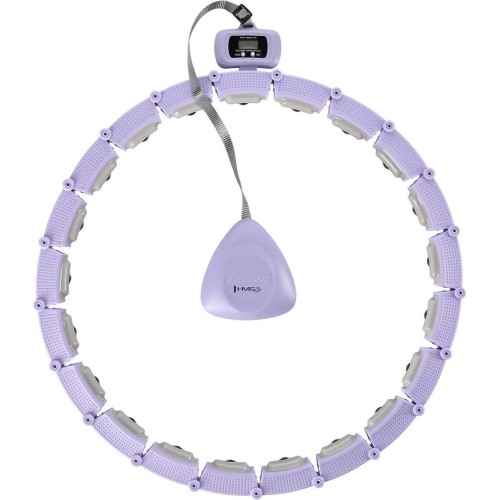 HHM14 HULA HOOP FIOLETOWY MAGNETYCZNY Z OBCIĄŻNIKIEM + LICZNIK HMS
