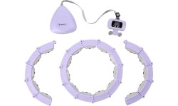 HHM14 HULA HOOP FIOLETOWY MAGNETYCZNY Z OBCIĄŻNIKIEM + LICZNIK HMS