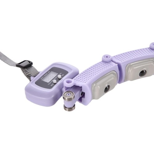 HHM14 HULA HOOP FIOLETOWY MAGNETYCZNY Z OBCIĄŻNIKIEM + LICZNIK HMS