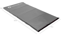 Składany materac gimnastyczny HMS Premium MGS01, 2400x1200mm, szary