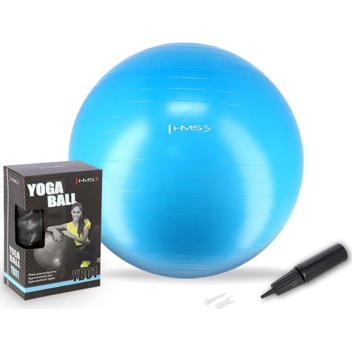 YB01N 75CM LAZUROWA PIŁKA GIMNASTYCZNA HMS