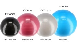 YB01N 75CM LAZUROWA PIŁKA GIMNASTYCZNA HMS