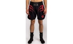 Spodenki bokserskie Venum x Mike Tyson Tiger – głęboka czerń/intensywna czerwień