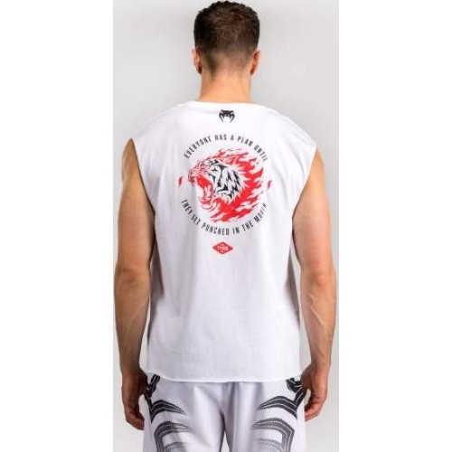 Koszulka bez rękawów Venum x Mike Tyson Tiger – optyczna biel