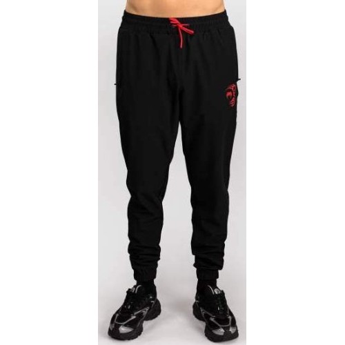 Spodnie dresowe Venum x Mike Tyson Tiger – głęboka czerń/intensywna czerwień