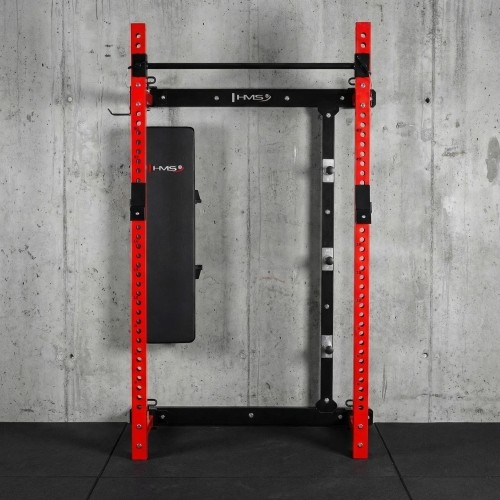 WISZĄCY REGAŁ SIŁOWY Z ŁAWKĄ KLT34 CZERWONY HMS FITNESS