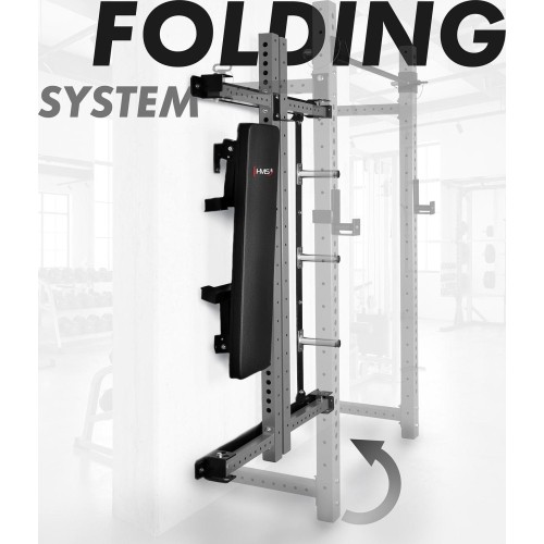 WISZĄCY REGAŁ SIŁOWY Z ŁAWKĄ KLT34 SZARY HMS FITNESS