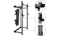 WISZĄCY REGAŁ SIŁOWY Z ŁAWKĄ KLT34 SZARY HMS FITNESS