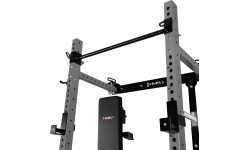 Naścienna przesuwna klatka treningowa z ławką KLT34 szara HMS Fitness