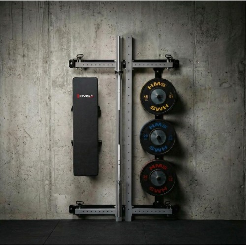 WISZĄCY REGAŁ SIŁOWY Z ŁAWKĄ KLT34 SZARY HMS FITNESS