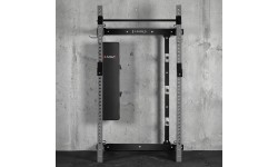 Naścienna przesuwna klatka treningowa z ławką KLT34 szara HMS Fitness