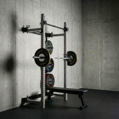 WISZĄCY REGAŁ SIŁOWY Z ŁAWKĄ KLT34 SZARY HMS FITNESS