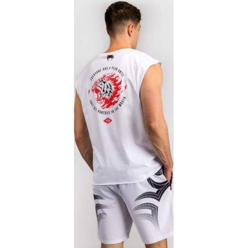 Koszulka bez rękawów Venum x Mike Tyson Tiger – optyczna biel