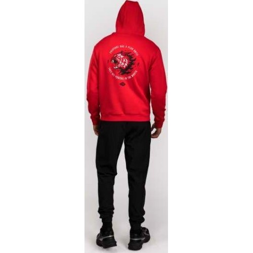 Bluza z kapturem Venum x Mike Tyson Tiger – intensywna czerwień/głęboka czerń