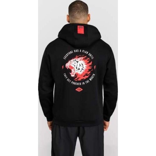 Bluza z kapturem Venum x Mike Tyson Tiger – głęboka czerń/intensywna czerwień
