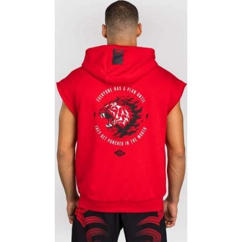 Bluza bez rękawów Venum x Mike Tyson Tiger – intensywna czerwień/głęboka czerń