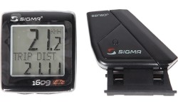Licznik rowerowy Sigma BC 1609 STS Cadence, bezprzewodowy, 16 funkcji (czarny/srebrny)