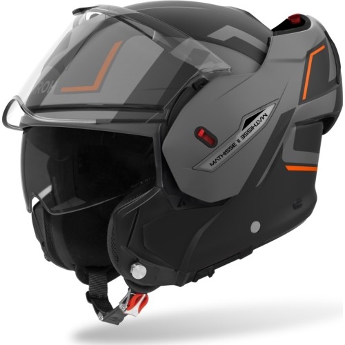 Kask motocyklowy z podnoszoną szybką AIROH MATHISSE 2 Genius P/J Matte Orange