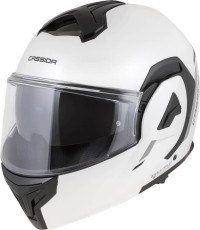 Flip-Up Motorcycle Helmet Cassida MultiFlip Solid P/J - Bílá perleť/černá