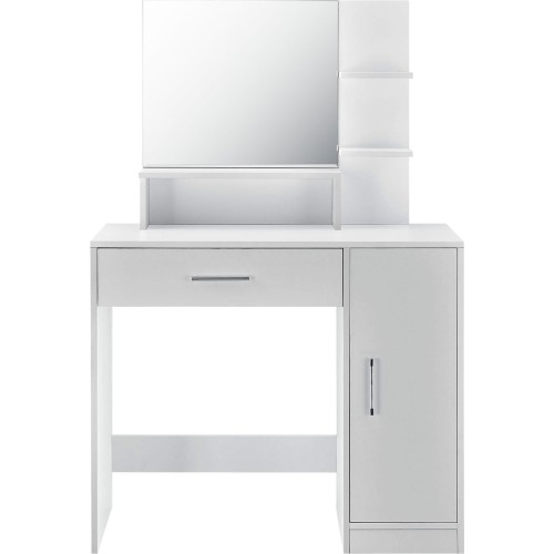 Toaletka kosmetyczna z lustrem nowoczesna biała