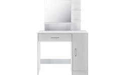 Toaletka kosmetyczna z lustrem nowoczesna biała