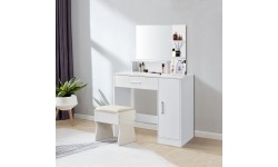 Toaletka kosmetyczna z lustrem nowoczesna biała