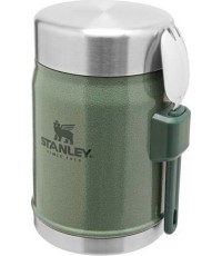 Termos do żywności Stanley Classic Legendarny 0,4L, zielony, z łyżkowidelcem
