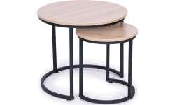 Zestaw stolików kawowych 2 szt. okrągłe lofotwy design