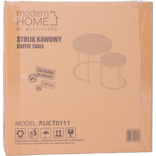 Zestaw stolików kawowych 2 szt. okrągłe lofotwy design