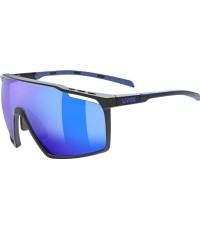 Okulary Uvex mtn perform black-blue matt / mirror blue