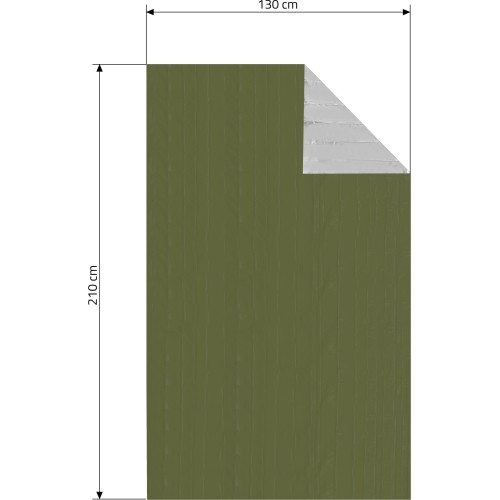 Folia izotermiczna Cattara SOS, zielona, 210x130 cm