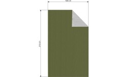 Folia izotermiczna Cattara SOS, zielona, 210x130 cm