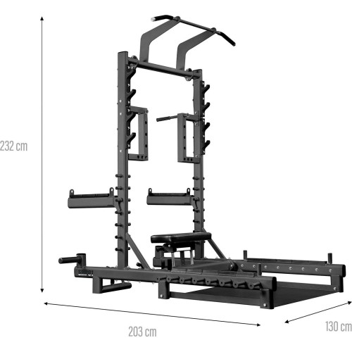 SMP01 MULTIFUNCTIONAL STAND WITH WEIGHTLIFTING AND HIP THRUST PLATFORM COMMERCIAL HMS