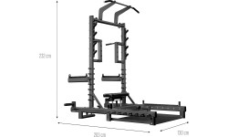 Komercyjny wielofunkcyjny stojak z platformą do podnoszenia ciężarów i hip thrust SMP01 HMS