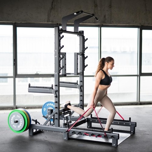 Komercyjny wielofunkcyjny stojak z platformą do podnoszenia ciężarów i hip thrust SMP01 HMS