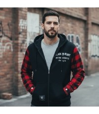 Motorcycle Hoodie W-TEC Black Heart Ramforge - Red-black