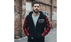 Motorcycle Hoodie W-TEC Black Heart Ramforge - Czerwono-czarny