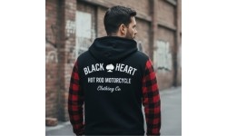 Motorcycle Hoodie W-TEC Black Heart Ramforge - Czerwono-czarny