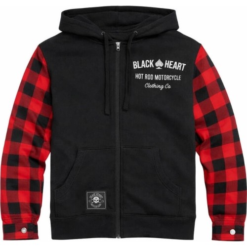 Motorcycle Hoodie W-TEC Black Heart Ramforge - Czerwono-czarny