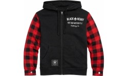 Motorcycle Hoodie W-TEC Black Heart Ramforge - Czerwono-czarny