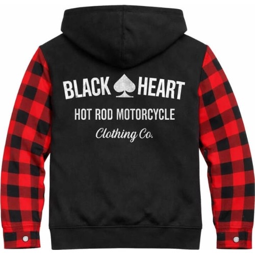 Motorcycle Hoodie W-TEC Black Heart Ramforge - Czerwono-czarny