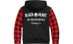 Motorcycle Hoodie W-TEC Black Heart Ramforge - Czerwono-czarny