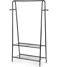 Wieszak stojący stojak z 2 półkami na ubrania buty