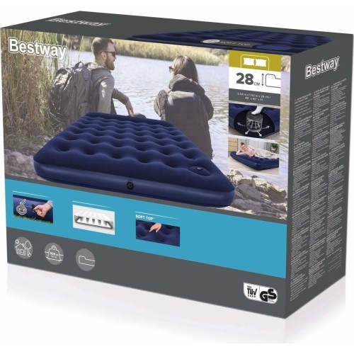 Velvet mattress QUEEN 203/152/28cm BESTWAY