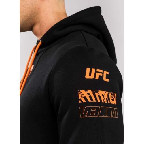 Men's UFC Zenith by Venum Black Authentic Fight Week Pullover Hoodie